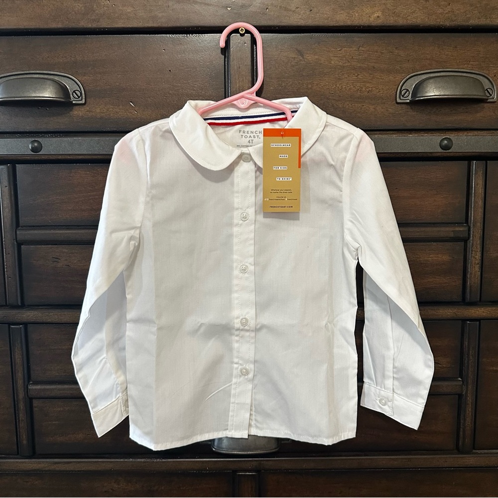 Kids White Button-Up Shirt